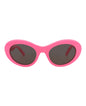 Balenciaga Womens Round/Oval Pink Pink Grey Fashion Designer Eyewear