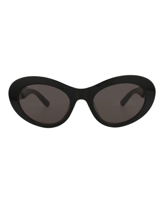 Balenciaga Womens Round/Oval Black Black Grey Fashion Designer Eyewear