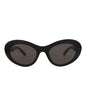 Balenciaga Womens Round/Oval Black Black Grey Fashion Designer Eyewear