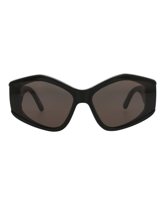 Balenciaga Womens Cat Eye Black Black Grey Fashion Designer Eyewear