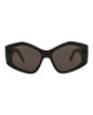 Balenciaga Womens Cat Eye Black Black Grey Fashion Designer Eyewear