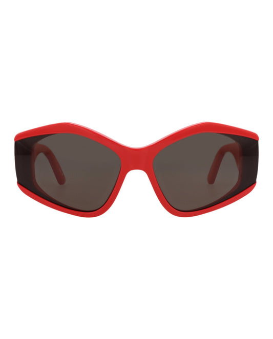 Balenciaga Womens Cat Eye Red Red Grey Fashion Designer Eyewear