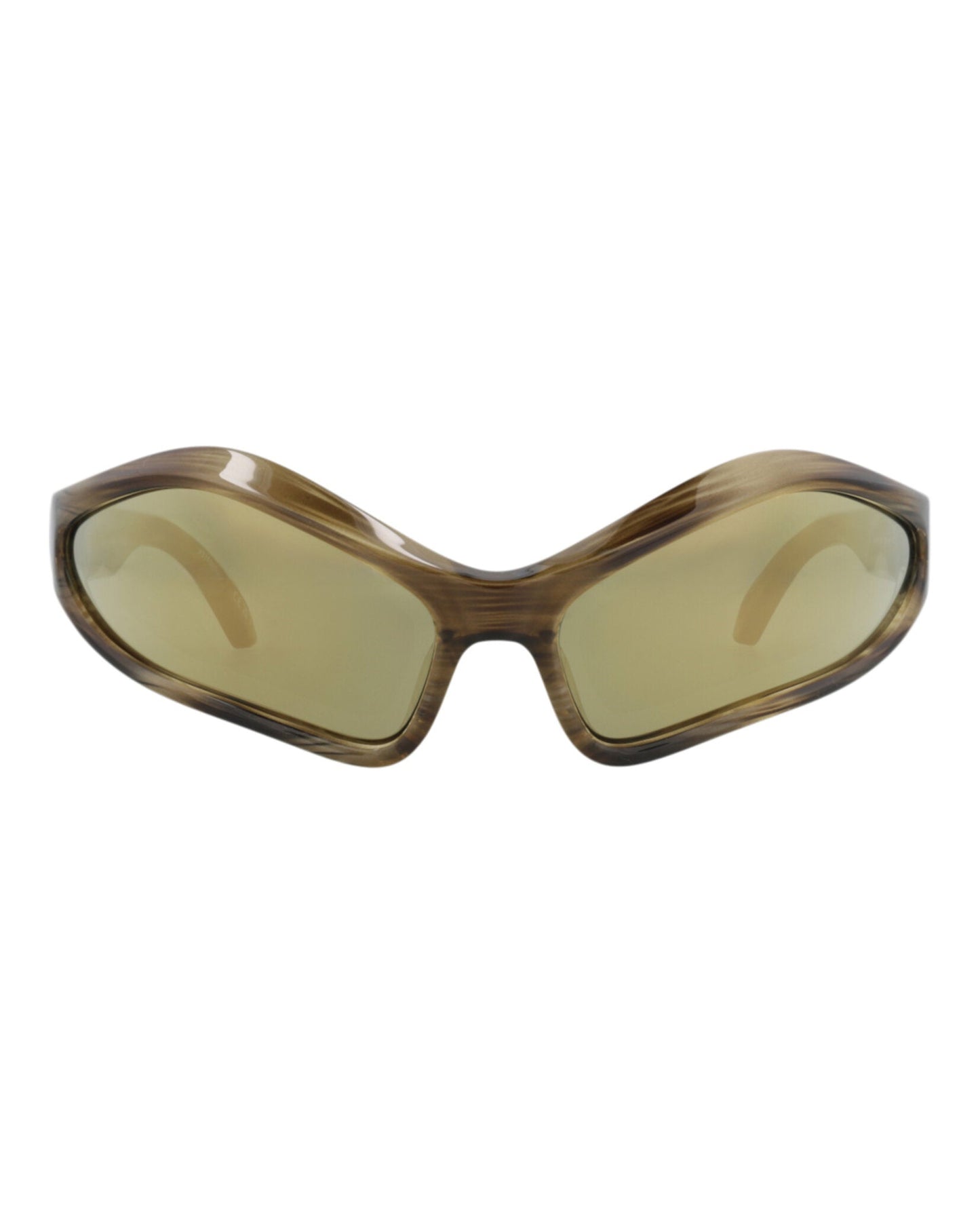 Balenciaga Unisex Shield/Wrap Havana Havana Bronze Fashion Designer Eyewear