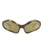 Balenciaga Unisex Shield/Wrap Havana Havana Bronze Fashion Designer Eyewear