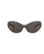 Balenciaga Unisex Shield/Wrap Grey Grey Grey Fashion Designer Eyewear