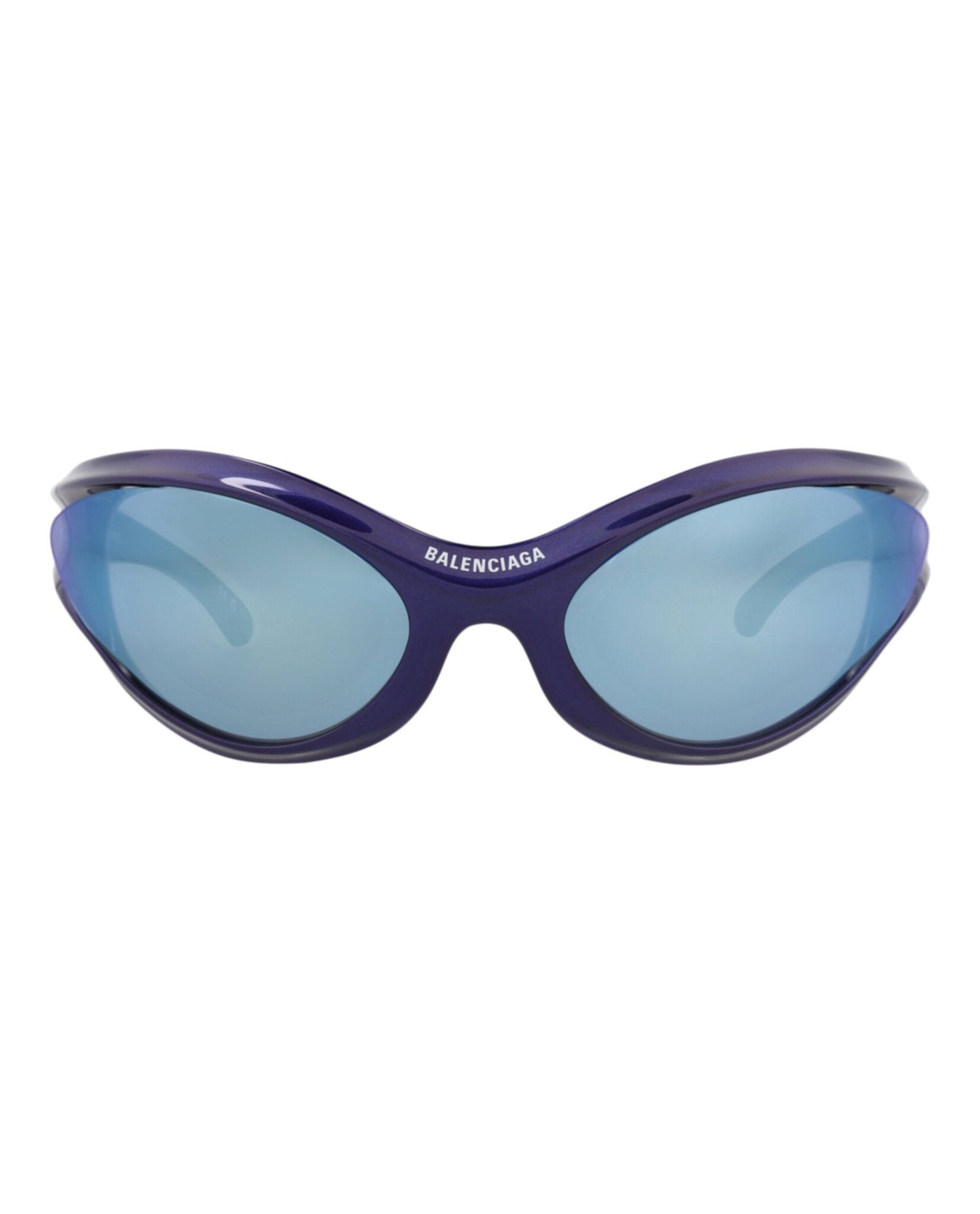 Balenciaga Unisex Shield/Wrap Blue Blue Blue Fashion Designer Eyewear