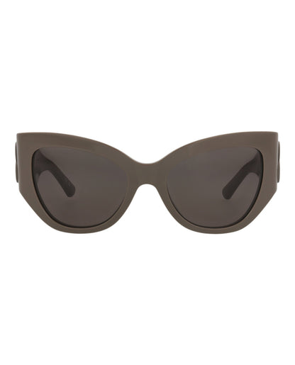 Balenciaga Womens Cat Eye Brown Brown Grey Fashion Designer Eyewear