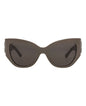 Balenciaga Womens Cat Eye Brown Brown Grey Fashion Designer Eyewear