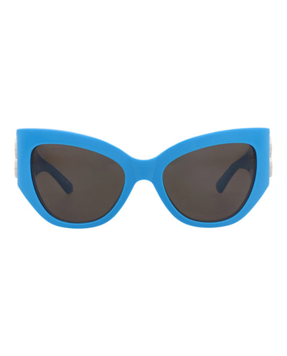 Balenciaga Womens Cat Eye Light Blue Light Blue Grey Fashion Designer Eyewear