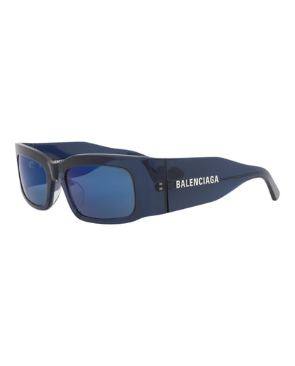 Balenciaga Unisex Square/Rectangle Blue Blue Blue Fashion Designer Eyewear
