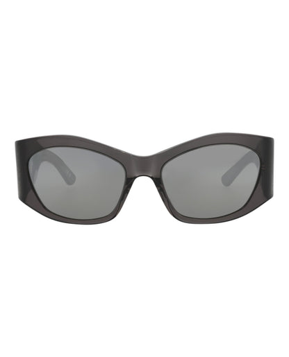Balenciaga Womens Square/Rectangle Grey Grey Silver Fashion Designer Eyewear