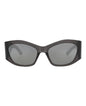 Balenciaga Womens Square/Rectangle Grey Grey Silver Fashion Designer Eyewear