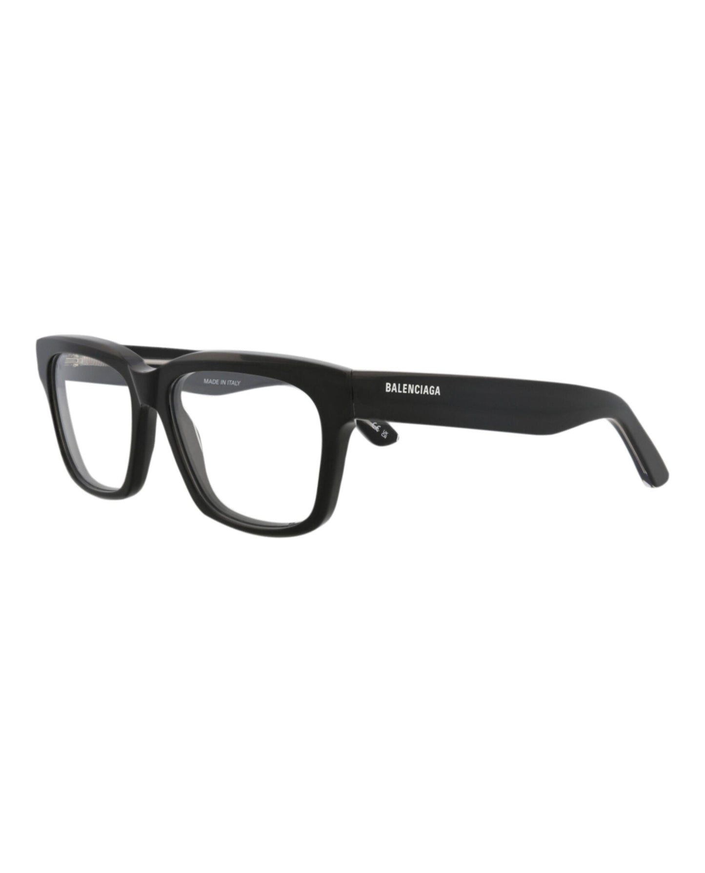 Balenciaga Unisex Square/Rectangle Black Black Transparent Fashion Designer Eyewear