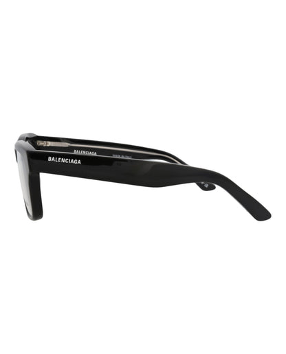 Balenciaga Unisex Square/Rectangle Black Black Transparent Fashion Designer Eyewear