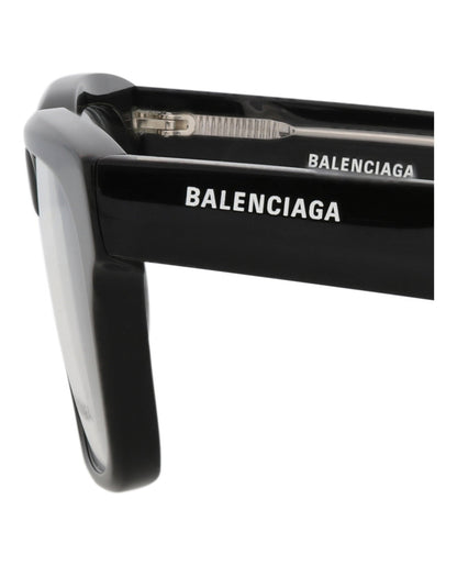 Balenciaga Unisex Square/Rectangle Black Black Transparent Fashion Designer Eyewear
