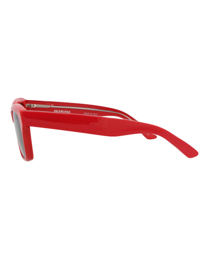 Balenciaga Unisex Square/Rectangle Red Red Grey Fashion Designer Eyewear