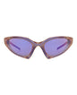 Balenciaga Unisex Shield/Wrap Violet Violet Violet Fashion Designer Eyewear