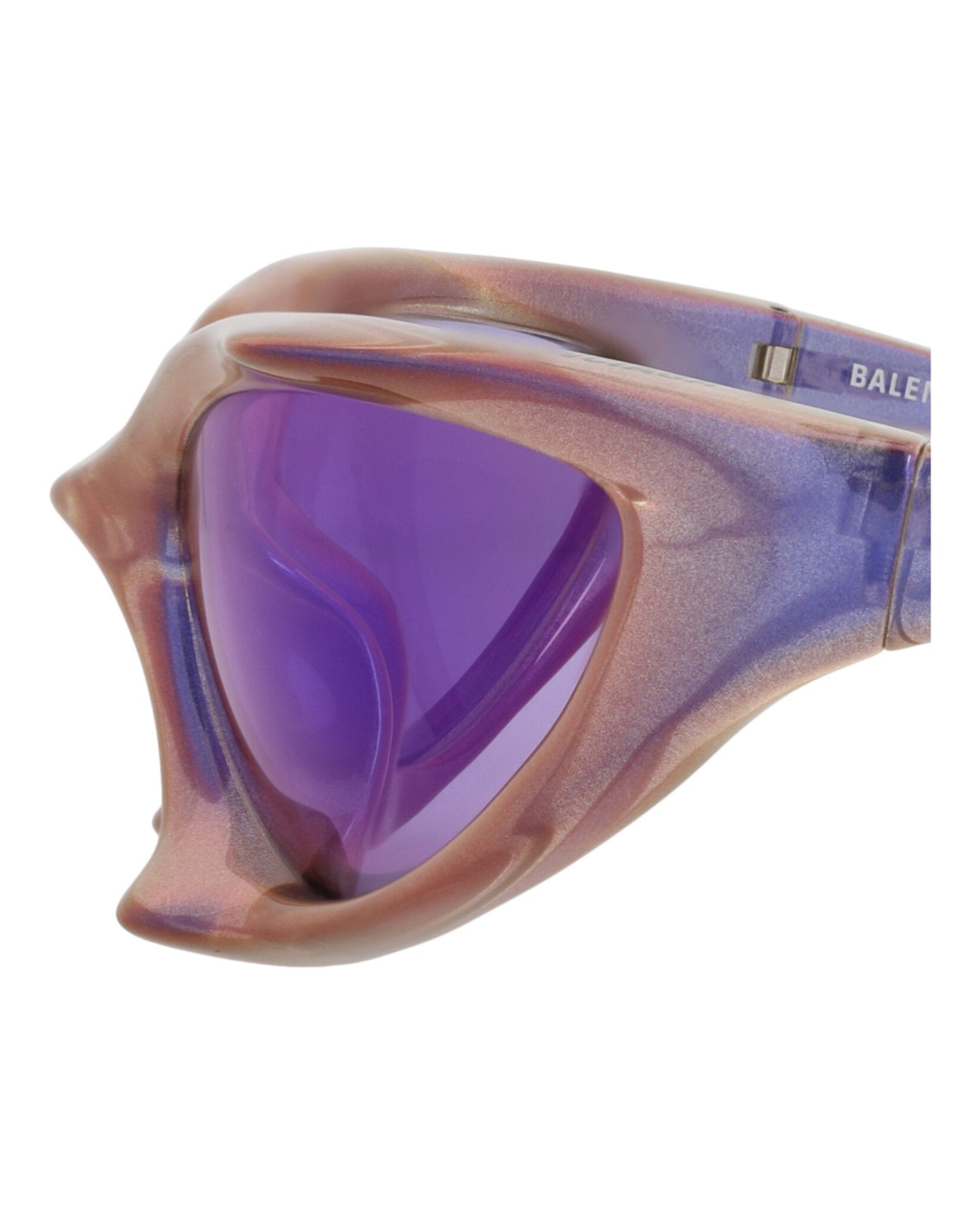 Balenciaga Unisex Shield/Wrap Violet Violet Violet Fashion Designer Eyewear