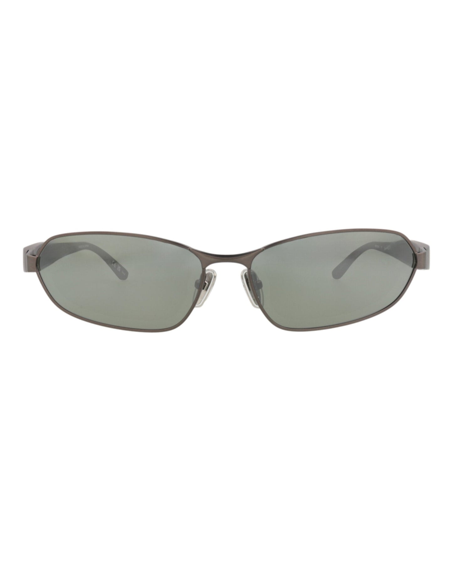 Balenciaga Unisex Square/Rectangle Ruthenium Ruthenium Green Fashion Designer Eyewear