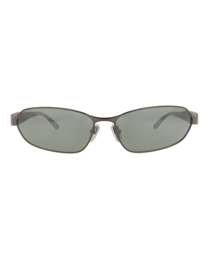 Balenciaga Unisex Square/Rectangle Ruthenium Ruthenium Green Fashion Designer Eyewear