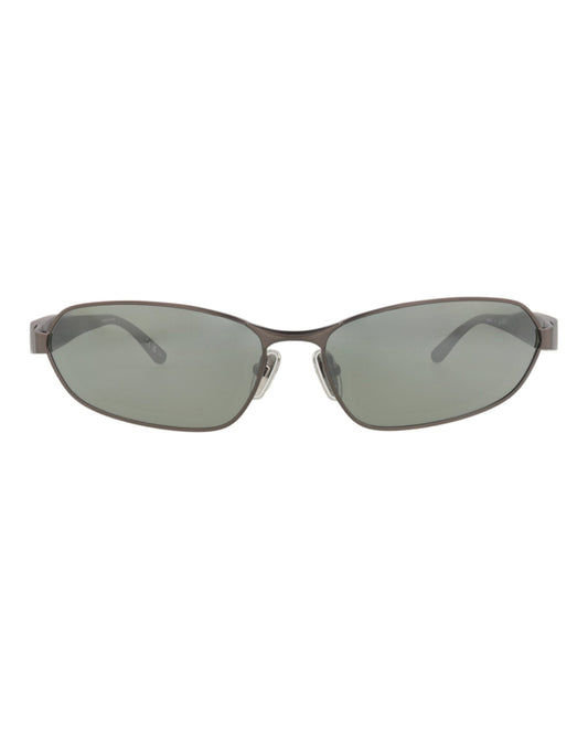 Balenciaga Unisex Square/Rectangle Ruthenium Ruthenium Green Fashion Designer Eyewear