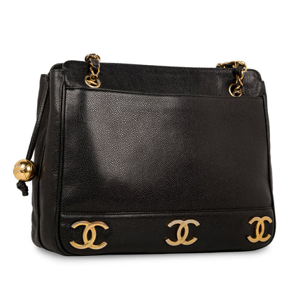 Chanel Triple Coco Caviar Shoulder Bag