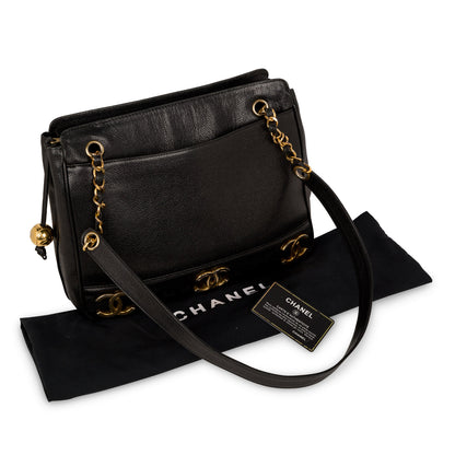 Chanel Triple Coco Caviar Shoulder Bag