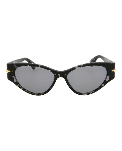 Bottega Veneta Womens Cat Eye Havana Havana Grey Fashion Designer Eyewear Havana Havana Grey