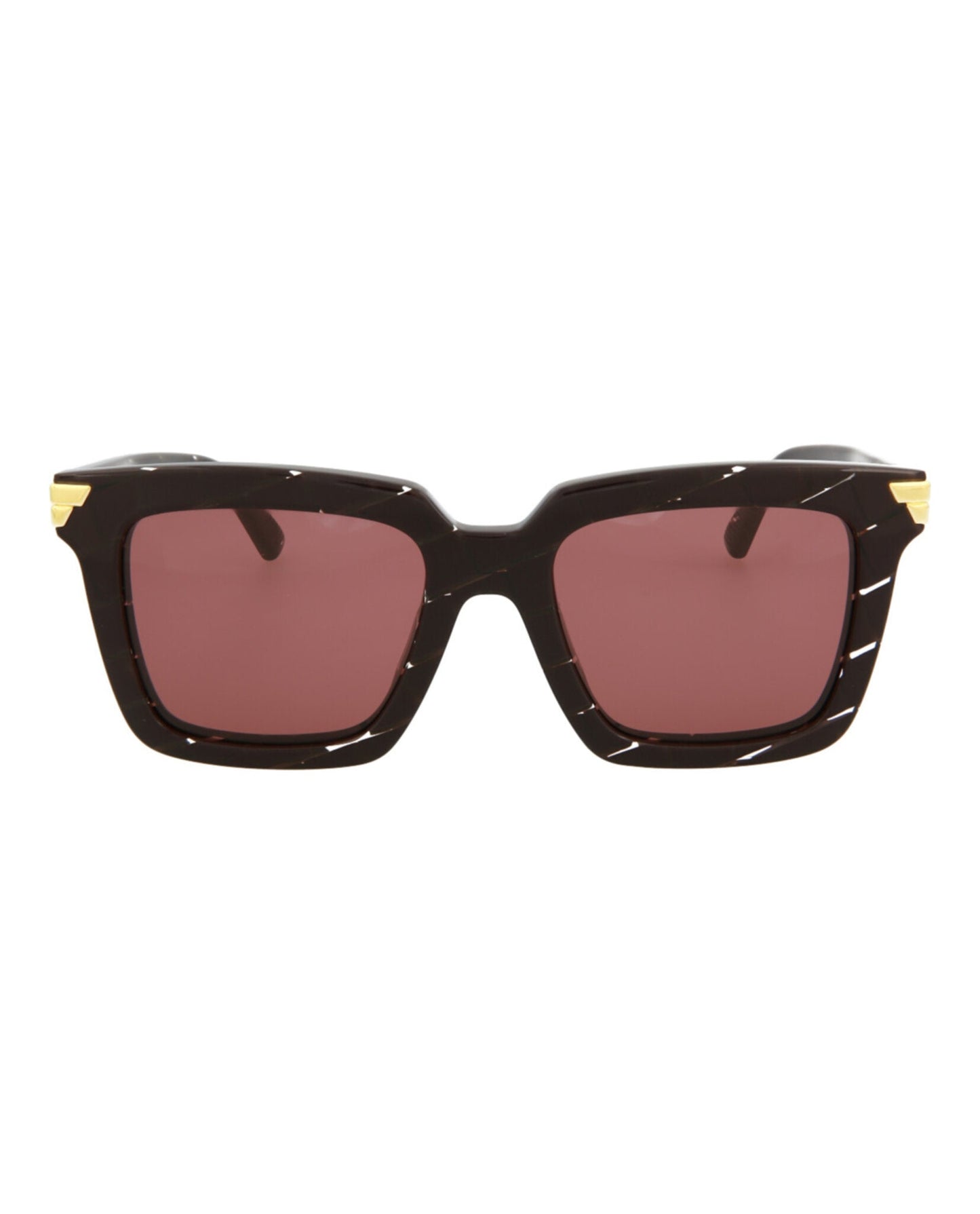 Bottega Veneta Womens Square/Rectangle Burgundy Burgundy Pink Fashion Designer Eyewear