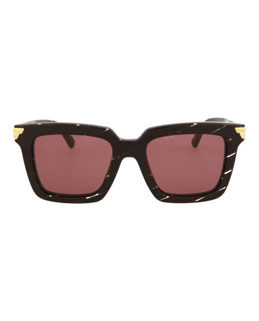 Bottega Veneta Womens Square/Rectangle Burgundy Burgundy Pink Fashion Designer Eyewear