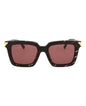 Bottega Veneta Womens Square/Rectangle Burgundy Burgundy Pink Fashion Designer Eyewear