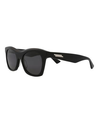 Bottega Veneta Unisex Square/Rectangle Black Black Grey Fashion Designer Eyewear
