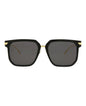 Bottega Veneta Womens Square/Rectangle Black Gold Grey Fashion Designer Eyewear