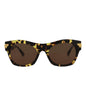 Bottega Veneta Unisex Square/Rectangle Havana Havana Brown Fashion Designer Eyewear