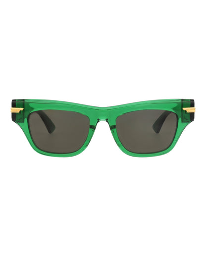 Bottega Veneta Womens Square/Rectangle Green Green Green Fashion Designer Eyewear