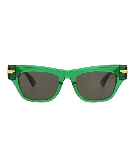 Bottega Veneta Womens Square/Rectangle Green Green Green Fashion Designer Eyewear
