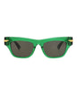 Bottega Veneta Womens Square/Rectangle Green Green Green Fashion Designer Eyewear