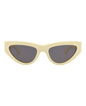 Bottega Veneta Womens Cat Eye Yellow Yellow Grey Fashion Designer Eyewear