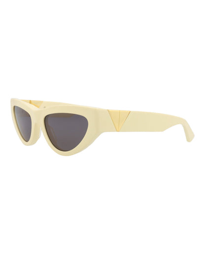 Bottega Veneta Womens Cat Eye Yellow Yellow Grey Fashion Designer Eyewear