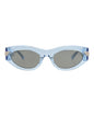 Bottega Veneta Womens Cat Eye Light Blue Light Blue Grey Fashion Designer Eyewear