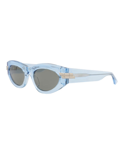 Bottega Veneta Womens Cat Eye Light Blue Light Blue Grey Fashion Designer Eyewear