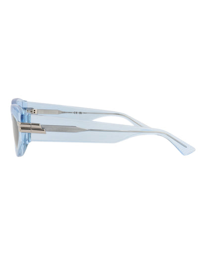 Bottega Veneta Womens Cat Eye Light Blue Light Blue Grey Fashion Designer Eyewear