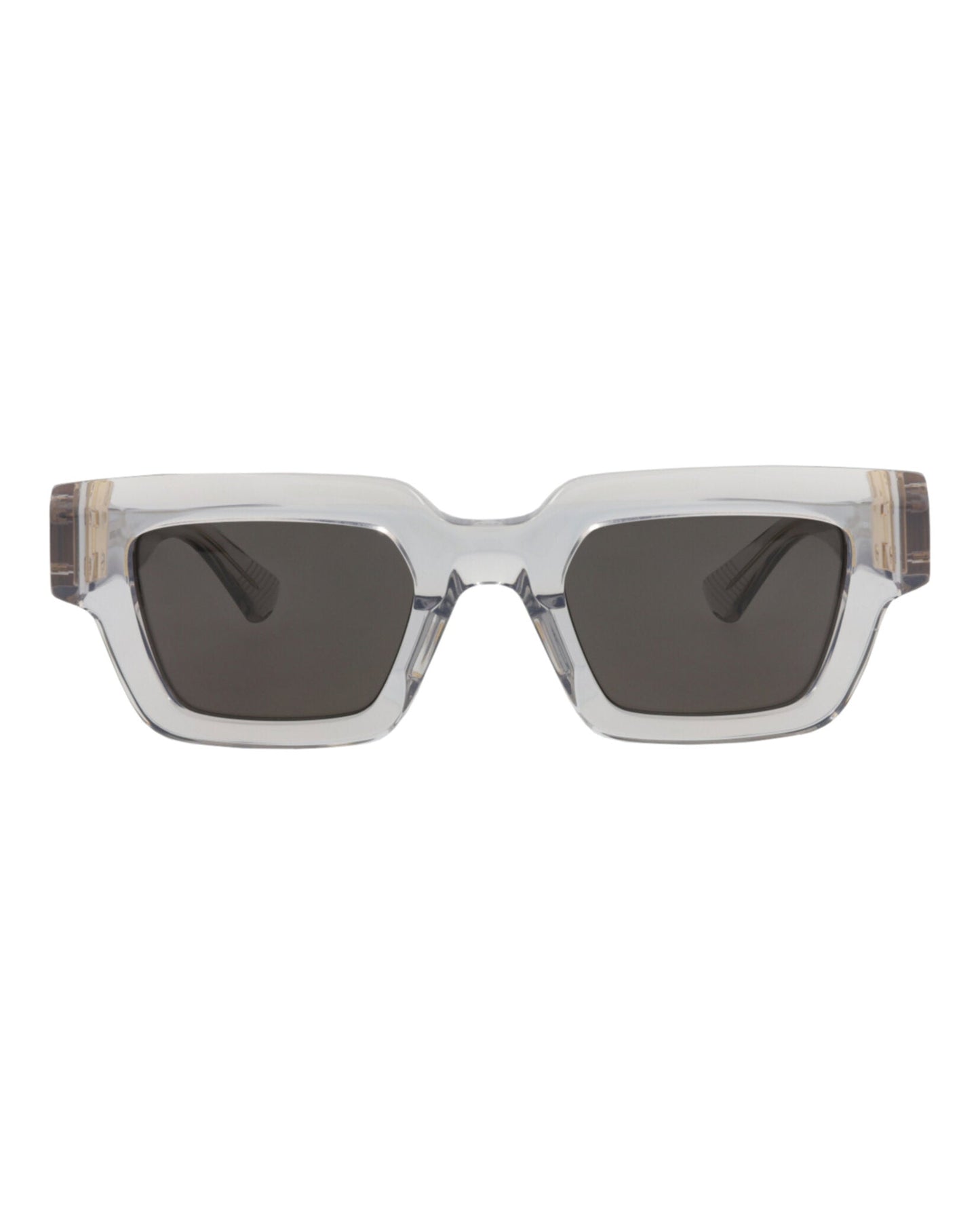 Bottega Veneta Unisex Square/Rectangle Crystal Crystal Grey Fashion Designer Eyewear