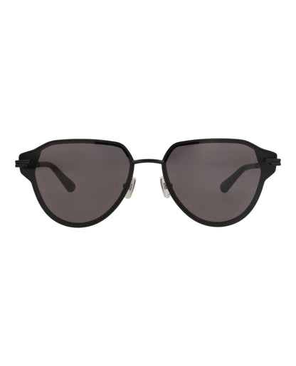 Bottega Veneta Unisex Aviator Black Black Grey Fashion Designer Eyewear