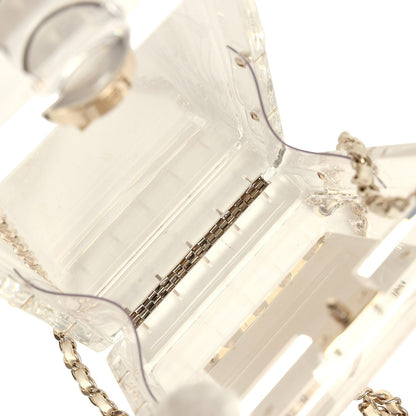 Chanel Minaudiere No. 5 Perfume Clutch Transparent Plexiglass Light Gold Hardware
