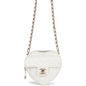 Chanel CC In Love Heart Clutch with Chain White Lambskin Light Gold Hardware