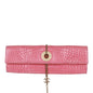 Chanel Vintage Chain Envelope Evening Clutch Bag Pink Crocodile Gold Hardware