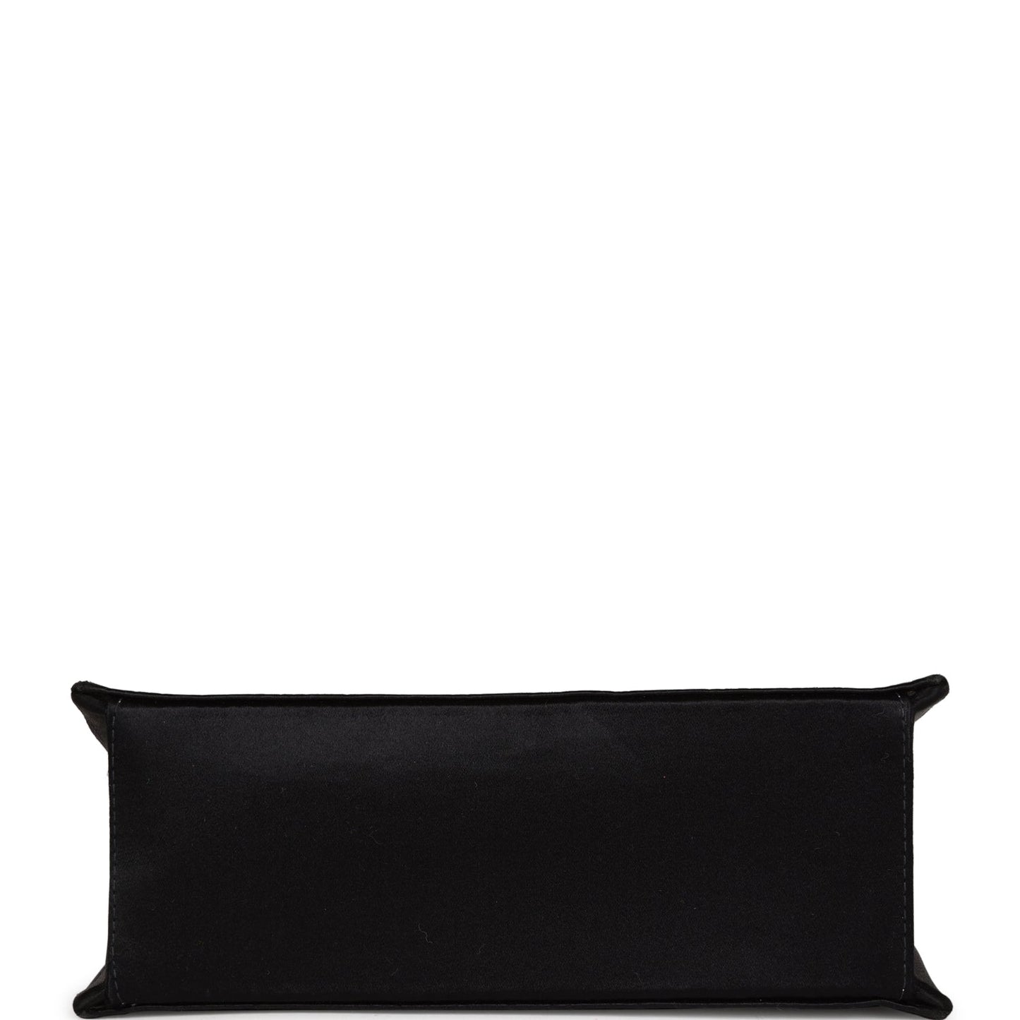 Chanel Vintage Square Shoulder Bag Black Satin Gold Hardware