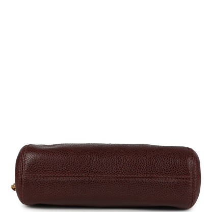 Chanel Vintage CC Shoulder Bag Brown Caviar Gold Hardware
