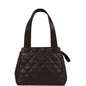 Chanel Vintage Mini Shopper Shoulder Bag Brown Caviar Gold Hardware